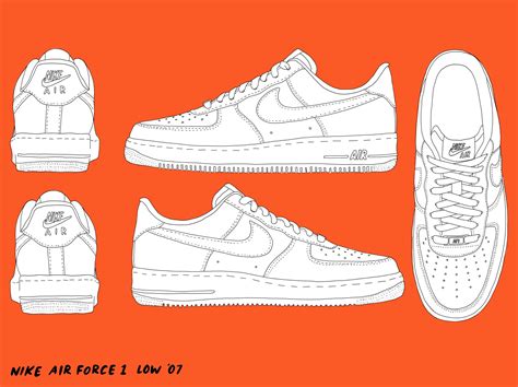 air force 1 sneaker template